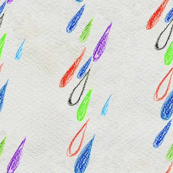 Gouttes de pluie colorées motif sans couture — Photo