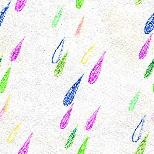 Χρωματιστές σταγόνες βροχή αδιάλειπτη μοτίβο — Φωτογραφία Αρχείου