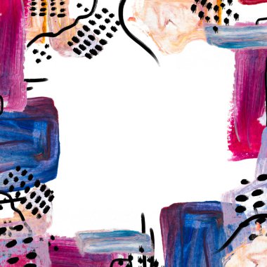 Metnin için el çizilmiş sınır ve yer.