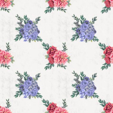 Çiçeksiz suluboya desen. El boyaması çiçekler, tebrik kartı şablonu veya ambalaj kağıdı