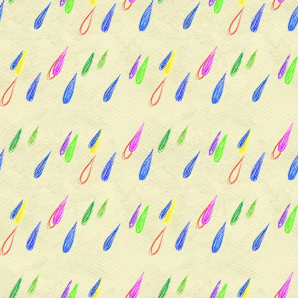 Coloful gotas de lluvia patrón sin costura — Foto de Stock