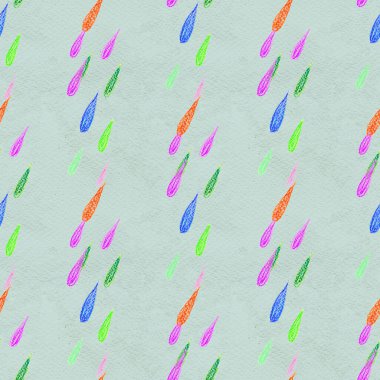 Coloful yağmuru pürüzsüz bir şekilde düşüyor