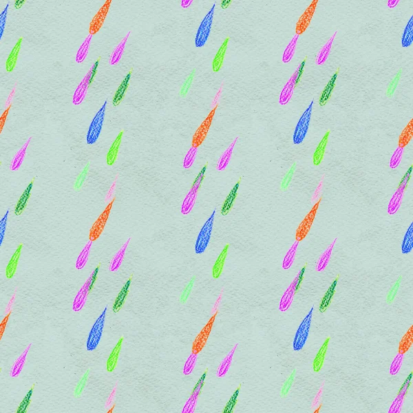 Coloful gotas de lluvia patrón sin costura — Foto de Stock