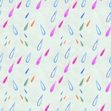 Coloful yağmuru pürüzsüz bir şekilde düşüyor