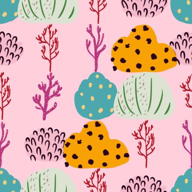 Güzel mercanları olan parlak sualtı desenleri..