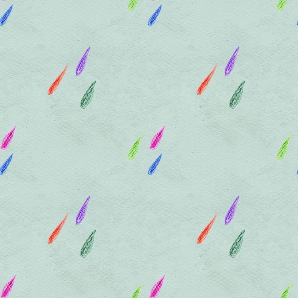 Coloful chuva gotas sem costura padrão — Fotografia de Stock