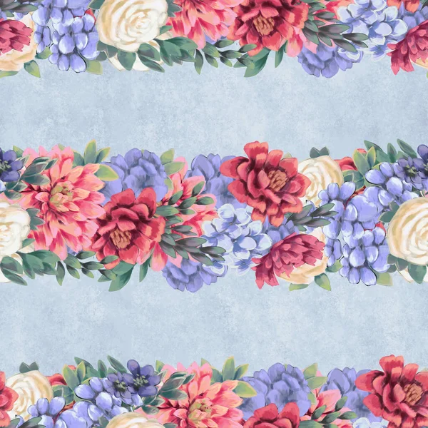 Çiçeksiz suluboya desen. El boyaması çiçekler, tebrik kartı şablonu veya ambalaj kağıdı