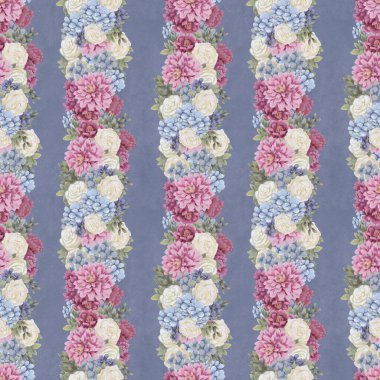 Çiçeksiz suluboya desen. El boyaması çiçekler, tebrik kartı şablonu veya ambalaj kağıdı