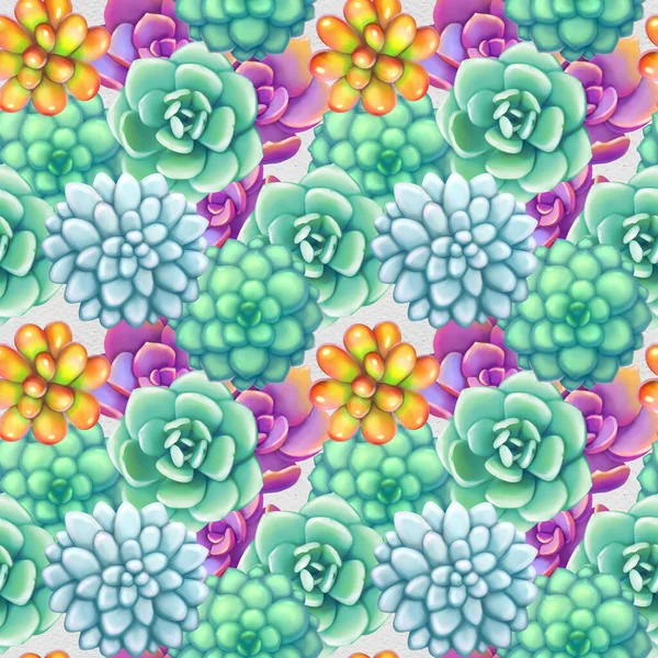 Naadloos patroon met vetstoffen. Mooie bloemenprint. — Stockfoto