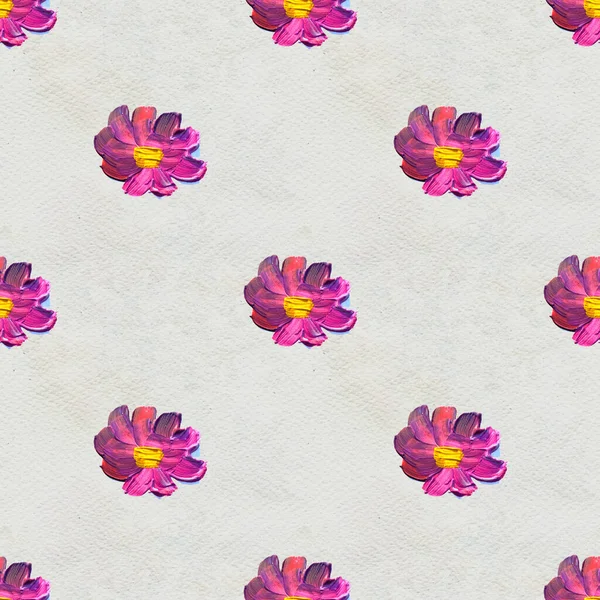 Απρόσκοπτη μοτίβο με λουλούδια. Υδατογραφία ή ακρυλική ζωγραφική. Χειροποίητο φόντο λουλουδιών. — Φωτογραφία Αρχείου