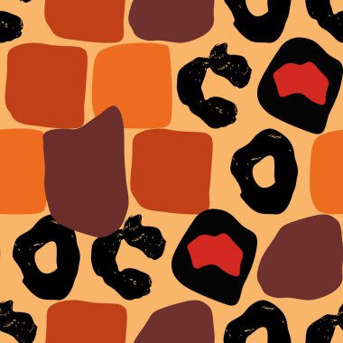 Hayvanın parmak izi vektörü kusursuz desen. Soyut arkaplan