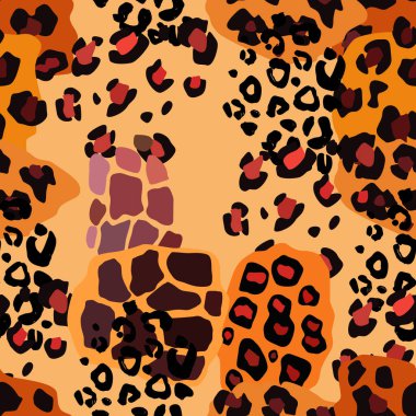 Hayvanın parmak izi vektörü kusursuz desen. Soyut arkaplan