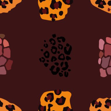 Hayvanın parmak izi vektörü kusursuz desen. Soyut arkaplan