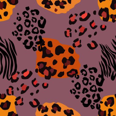 Hayvanın parmak izi vektörü kusursuz desen. Soyut arkaplan