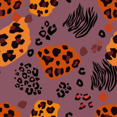 Hayvanın parmak izi vektörü kusursuz desen. Soyut arkaplan