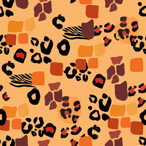 Hayvanın parmak izi vektörü kusursuz desen. Soyut arkaplan