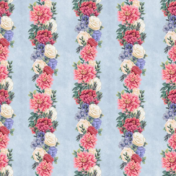 Çiçeksiz suluboya desen. El boyaması çiçekler, tebrik kartı şablonu veya ambalaj kağıdı