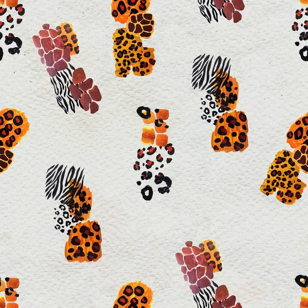 Animal mix print seamless pattern. Abstract background — Stock Photo, Image