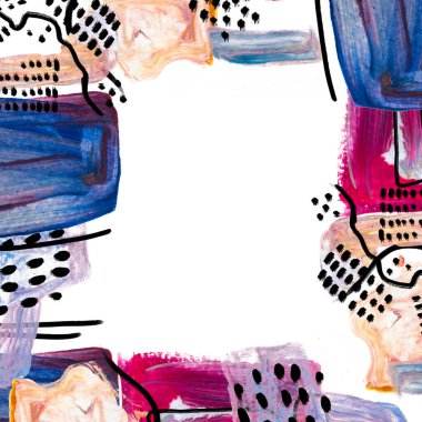 Metnin için el çizilmiş sınır ve yer.