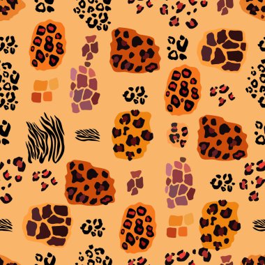Hayvanın parmak izi vektörü kusursuz desen. Soyut arkaplan