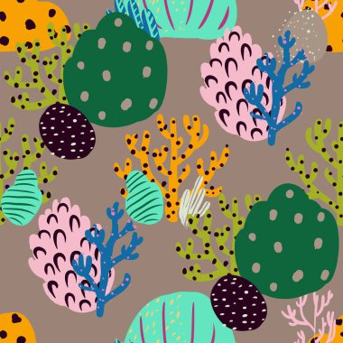 Güzel mercanları olan parlak sualtı desenleri..