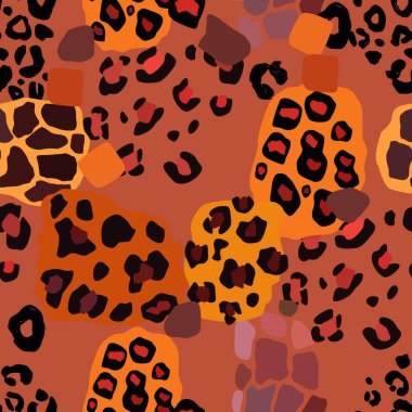 Hayvanın parmak izi vektörü kusursuz desen. Soyut arkaplan