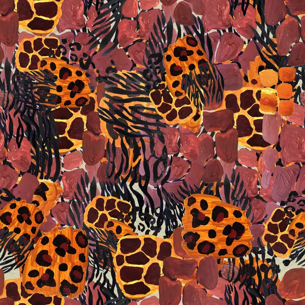 Animal mix print seamless pattern. Abstract background