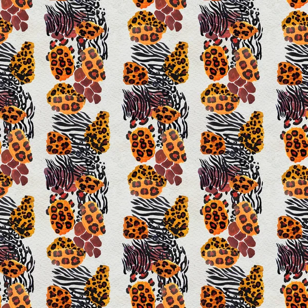 Animal mix print seamless pattern. Abstract background — Stock Photo, Image