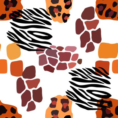 Hayvanın parmak izi vektörü kusursuz desen. Soyut arkaplan