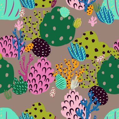 Güzel mercanları olan parlak sualtı desenleri..