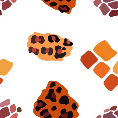 Hayvanın parmak izi vektörü kusursuz desen. Soyut arkaplan