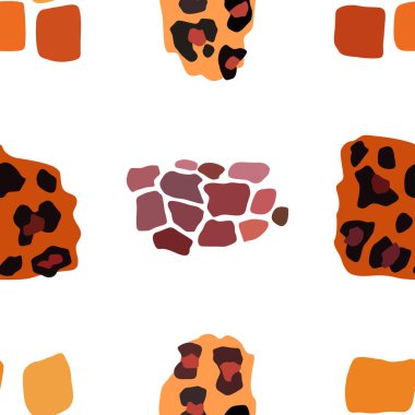 Hayvanın parmak izi vektörü kusursuz desen. Soyut arkaplan