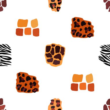 Hayvanın parmak izi vektörü kusursuz desen. Soyut arkaplan