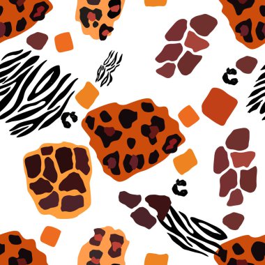 Hayvanın parmak izi vektörü kusursuz desen. Soyut arkaplan