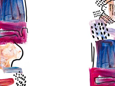 Metnin için el çizilmiş sınır ve yer.