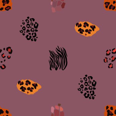 Hayvanın parmak izi vektörü kusursuz desen. Soyut arkaplan