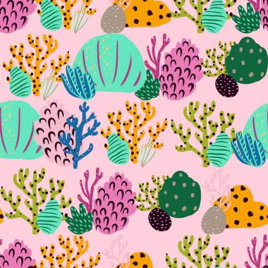 Güzel mercanları olan parlak sualtı desenleri..