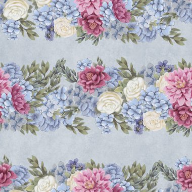 Çiçeksiz suluboya desen. El boyaması çiçekler, tebrik kartı şablonu veya ambalaj kağıdı