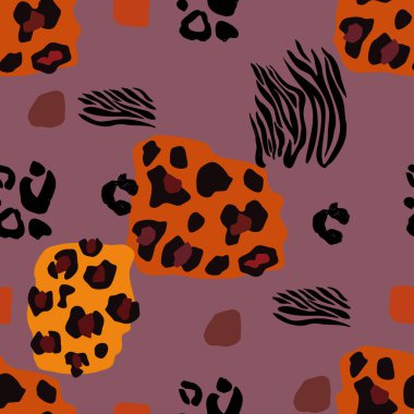 Hayvanın parmak izi vektörü kusursuz desen. Soyut arkaplan