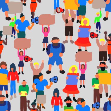 Farklı yaş, ırk ve milletlerden insanlarla kusursuz bir vektör modeli. Erkekler, kadınlar, büyükanneler, büyükbabalar, oğlanlar, renkli elbiseli kızlar.