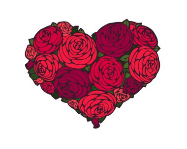 Gül, bir kalp şeklinde