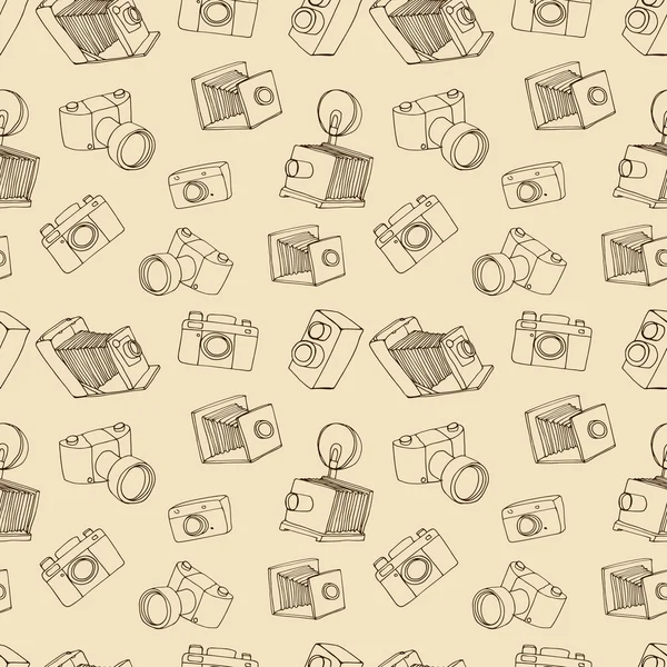 Old camera pattern — Stock Vector