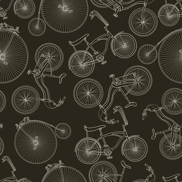 Seamless bicycle background — Stock Vector