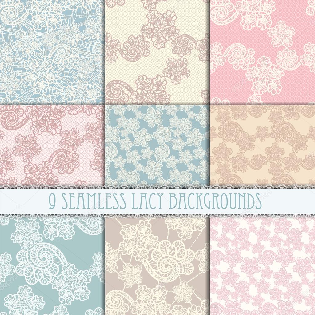 lacy seamless pattern set