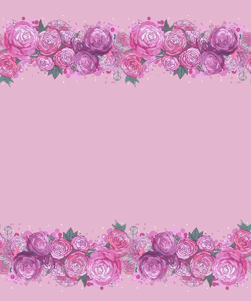 Floral watercolor border — Stock Photo, Image