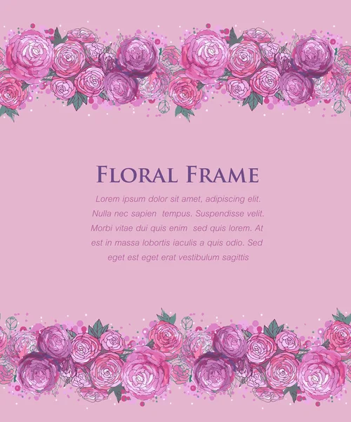 Περίγραμμα floral υδατογραφίας — Διανυσματικό Αρχείο