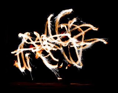 Yollar yanan ateş gösterisi