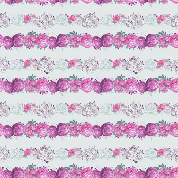 Fundo floral sem costura — Vetor de Stock