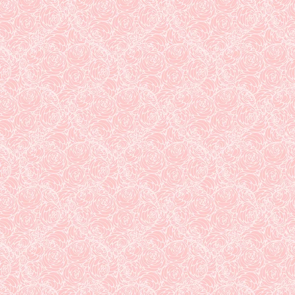 Seamless pattern with hearts made of red rose — Stock Vector