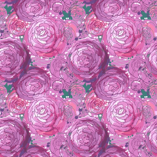 Fondo floral sin costuras — Vector de stock